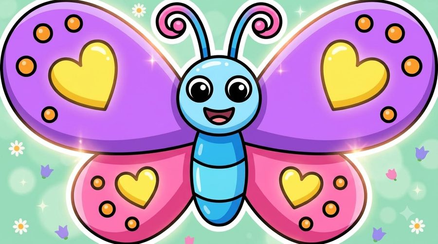 Butterfly coloured