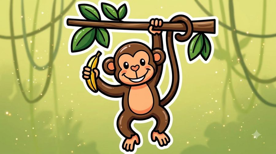 Monkey coloured