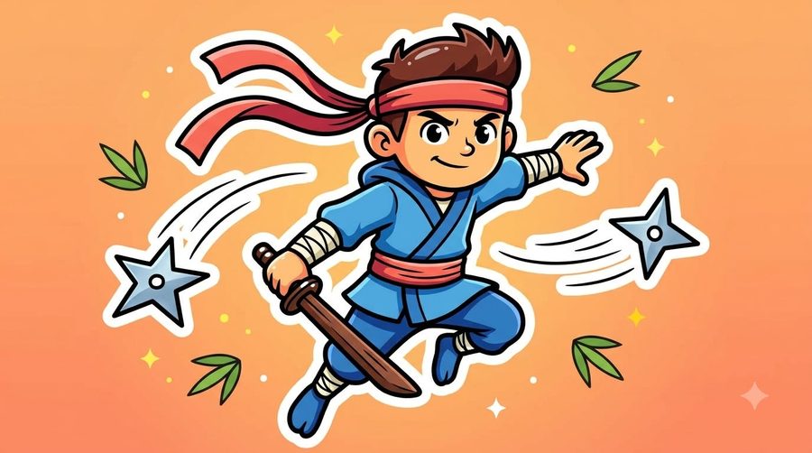 Ninja Kid coloured