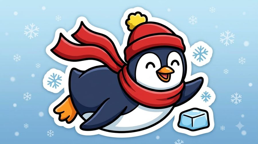 Penguin coloured