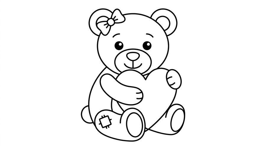 Teddy Bear line art