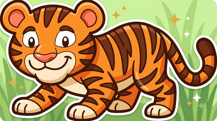 Tiger coloured