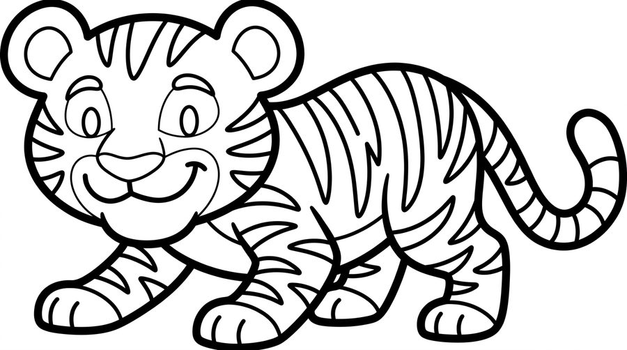 Tiger line art